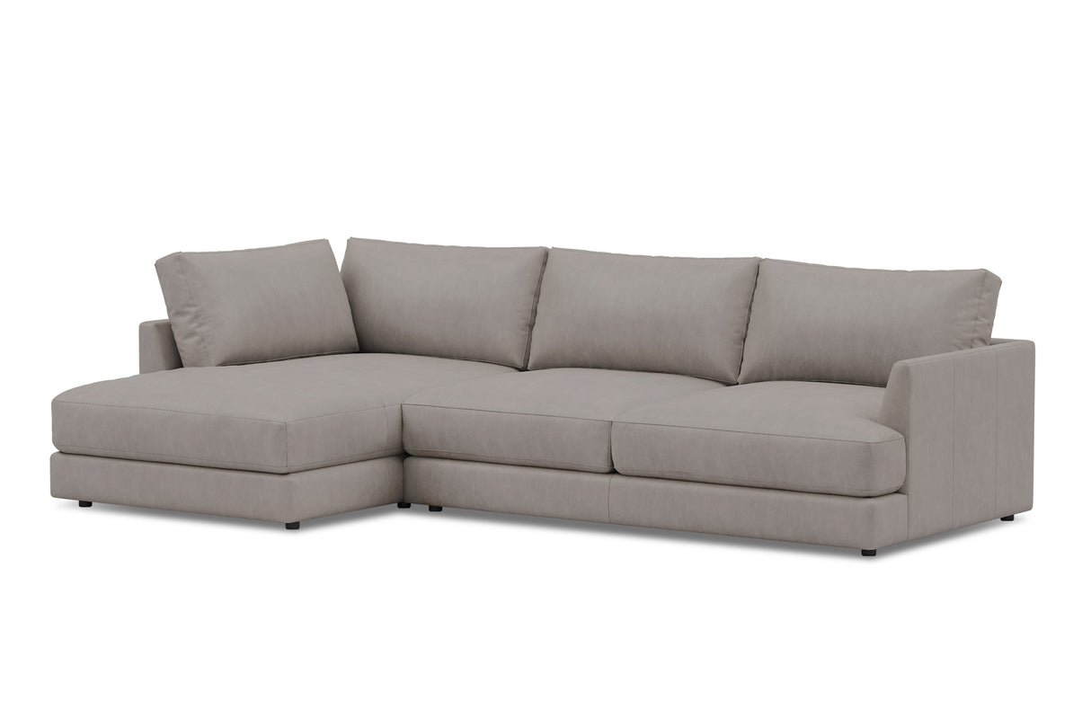 Serena Leather Sectional Sofa