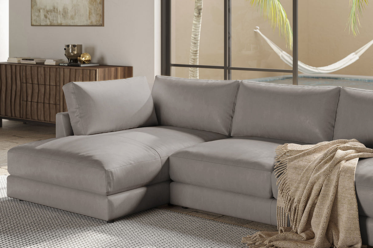 Serena Leather Sectional Sofa