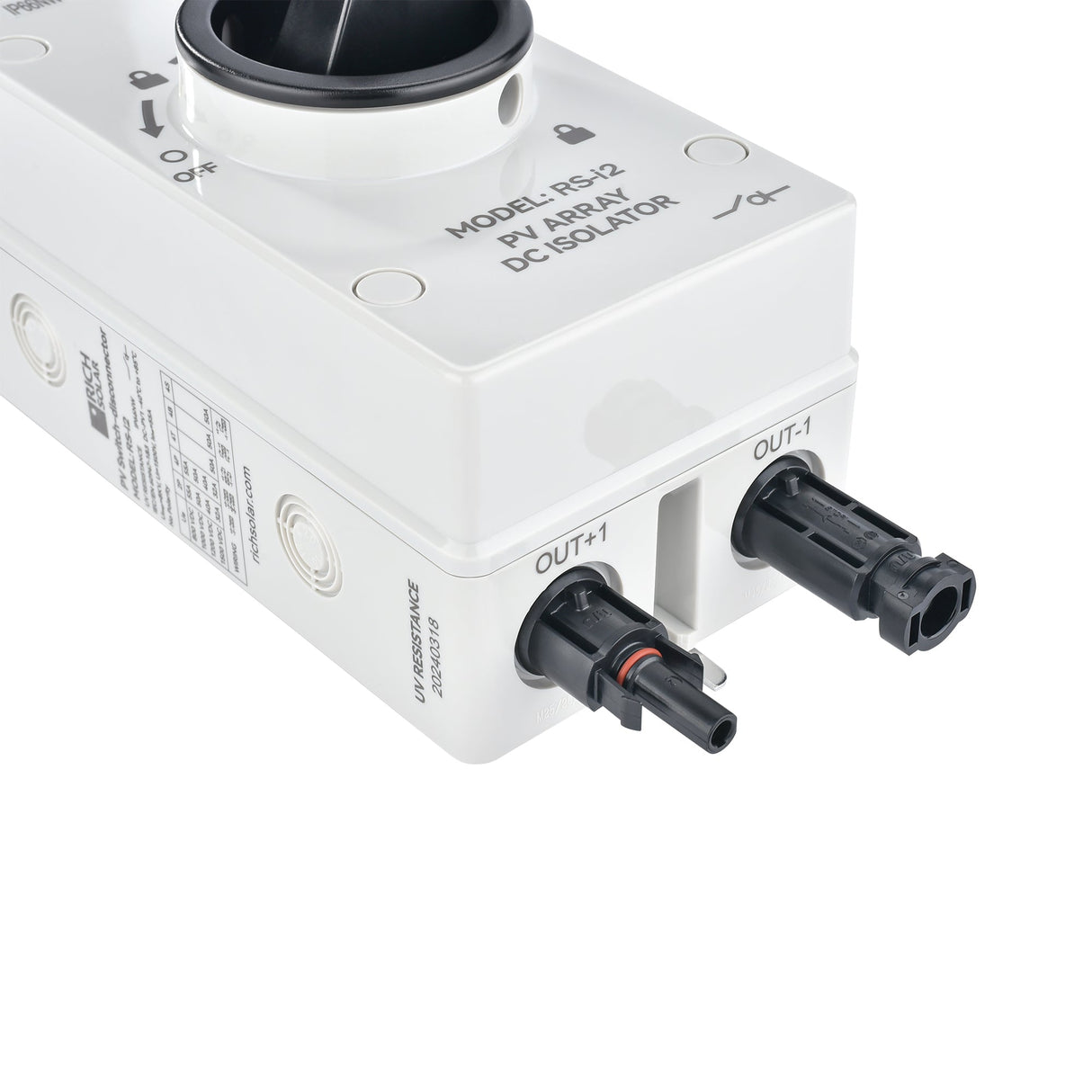 Solar PV DC Quick Disconnect Switch | Solar Array DC Quick Disconnect Switch | 1500 Volt 55 Amp | 2 Pole 1 String | Easy to Install
