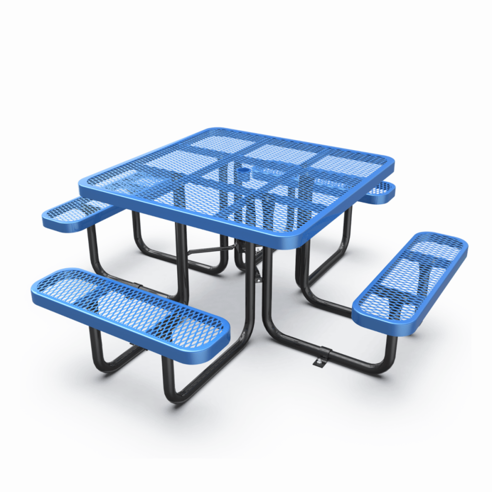 46" Square Picnic Table With Umbrella Hole