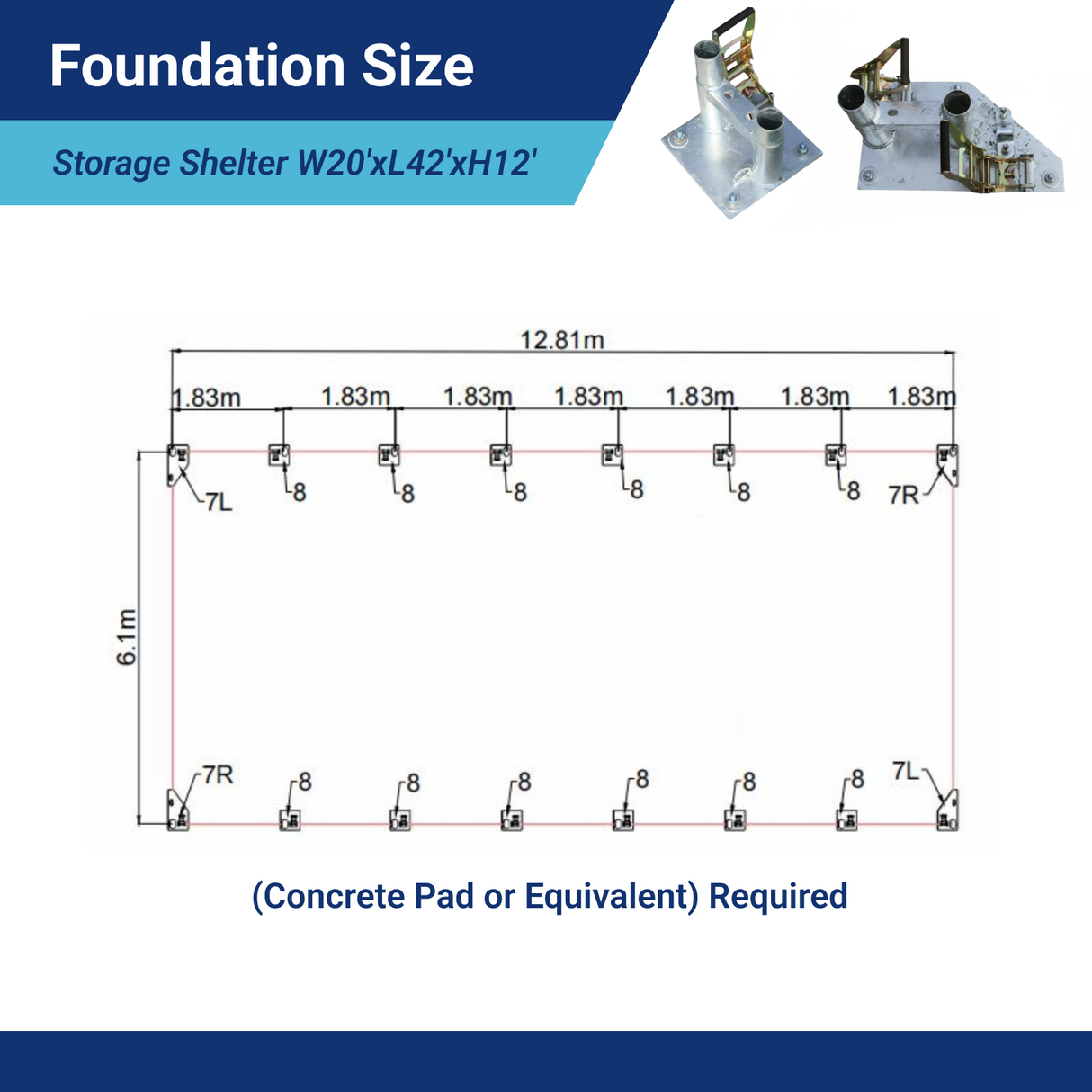 Single Truss Arch Storage Shelter W20'xL42'xH12'