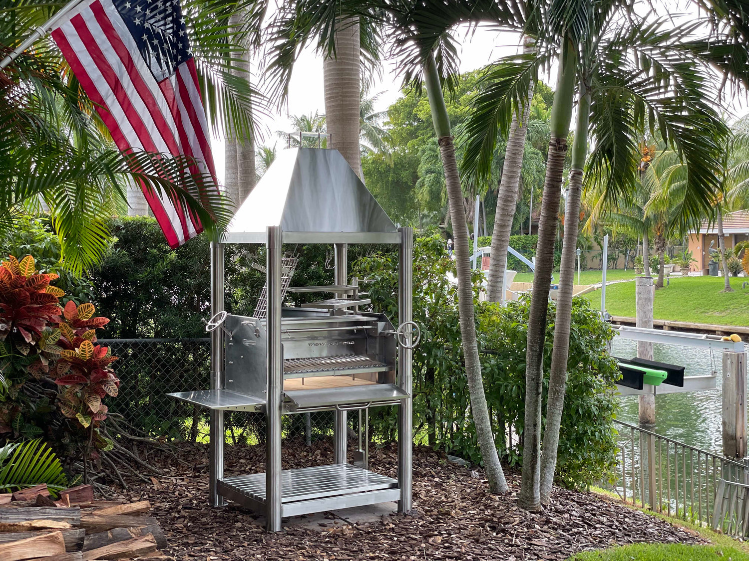 Tagwood BBQ Argentine Santa Maria Wood Fire & Charcoal Gaucho Grill all Stainless Steel | BBQ02SS OPEN FIRE COOKING - PRE-ORDER