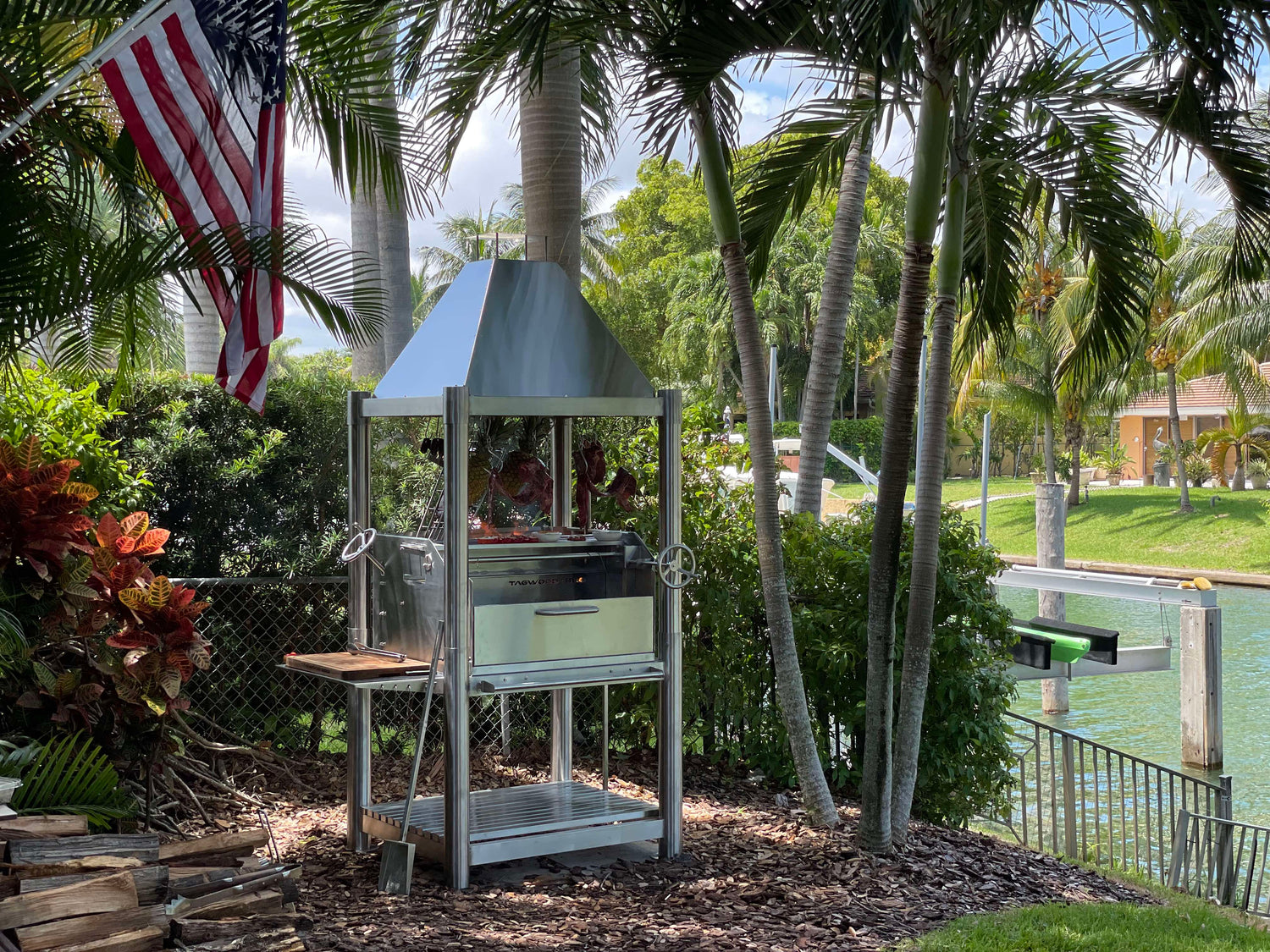 Tagwood BBQ Argentine Santa Maria Wood Fire & Charcoal Gaucho Grill all Stainless Steel | BBQ02SS OPEN FIRE COOKING - PRE-ORDER