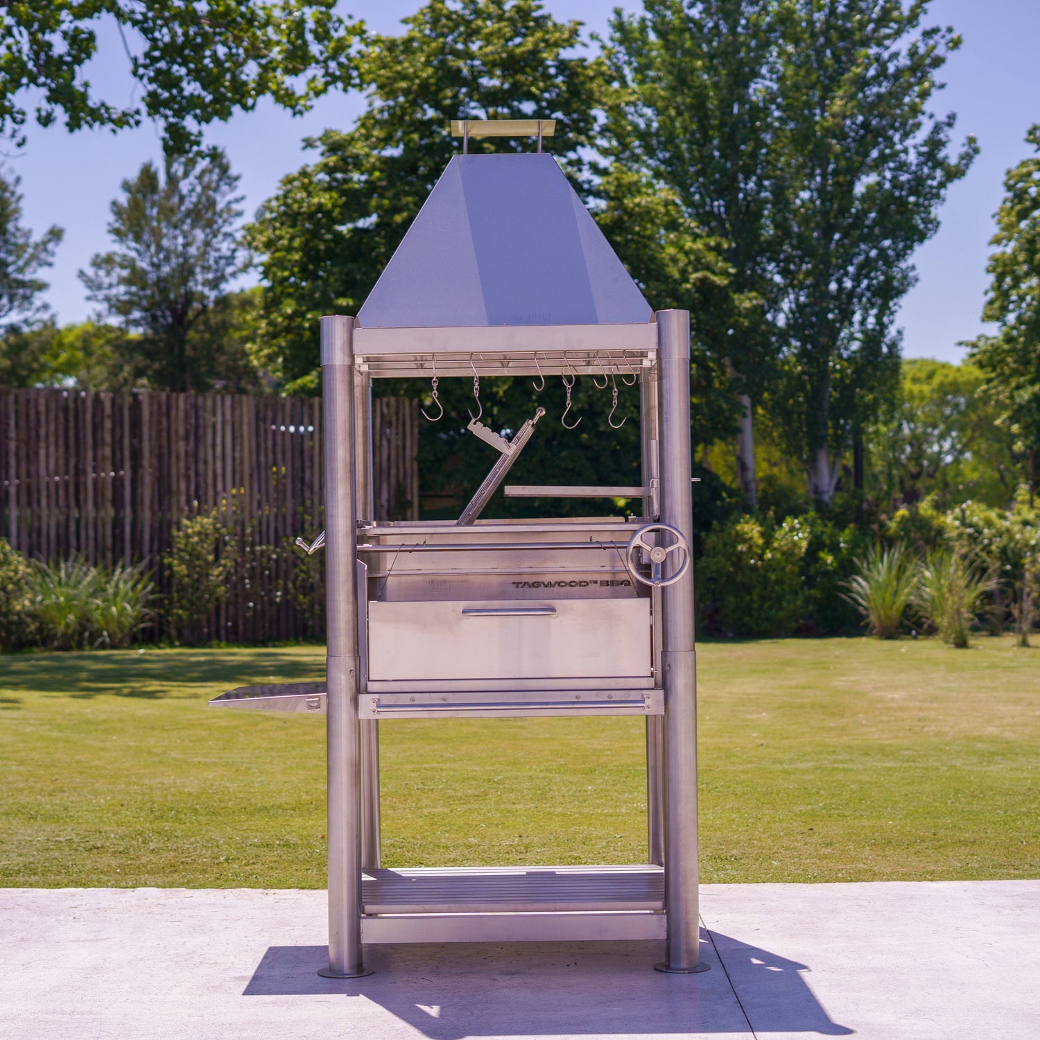 Tagwood BBQ Argentine Santa Maria Wood Fire & Charcoal Gaucho Grill all Stainless Steel | BBQ02SS OPEN FIRE COOKING - PRE-ORDER