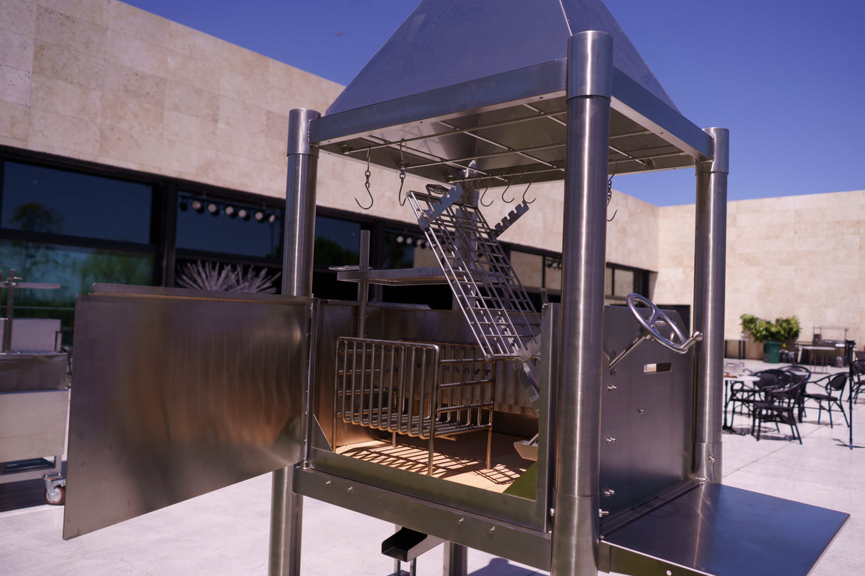 Tagwood BBQ Argentine Santa Maria Wood Fire & Charcoal Gaucho Grill all Stainless Steel | BBQ02SS OPEN FIRE COOKING - PRE-ORDER