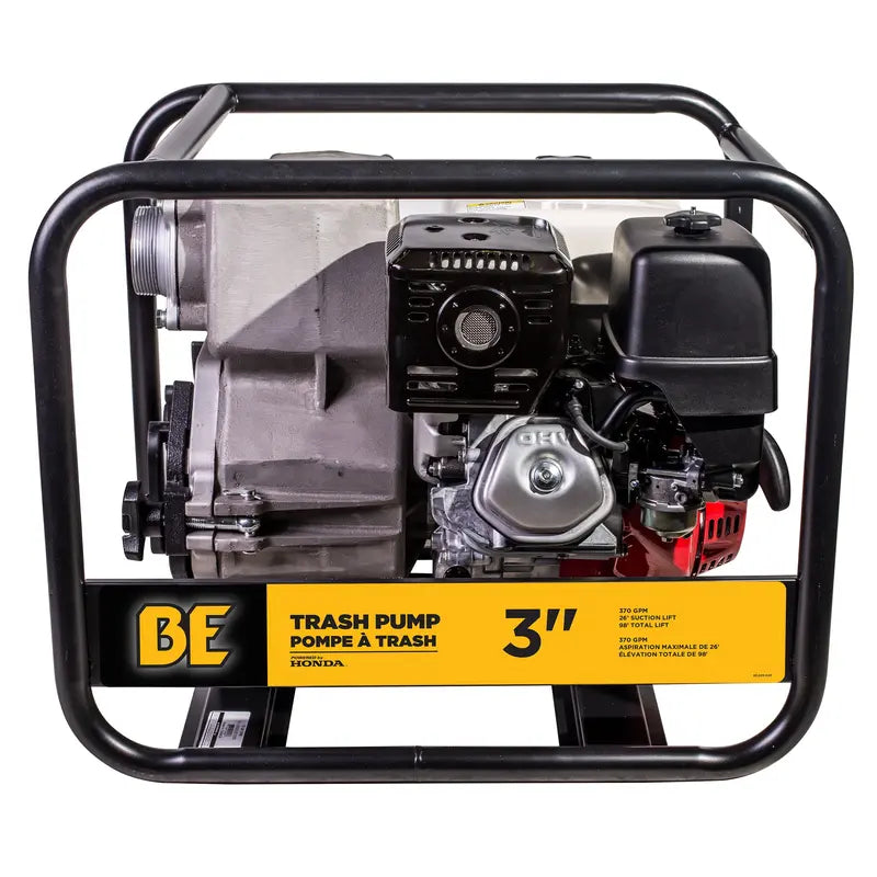 BE Power 3"-Trash Transfer Pump with Honda GX390 Engine