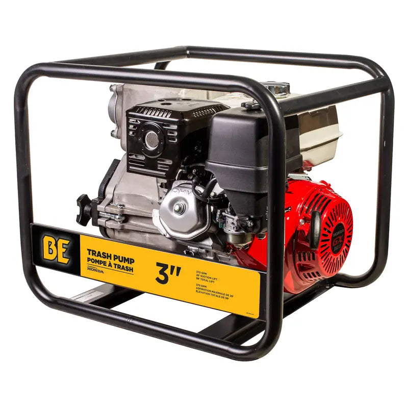BE Power 3"-Trash Transfer Pump with Honda GX390 Engine