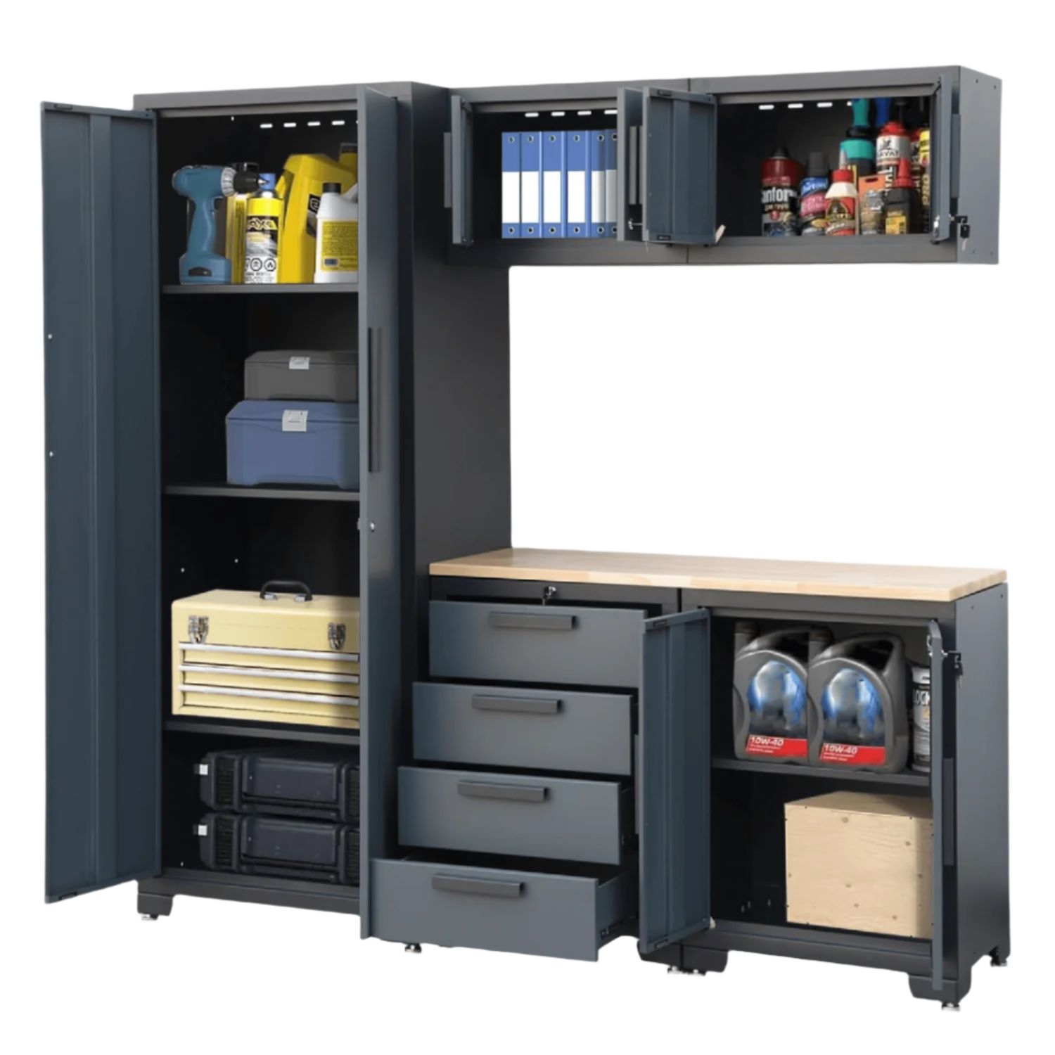 6-Piece Garage Storage Cabinet Set