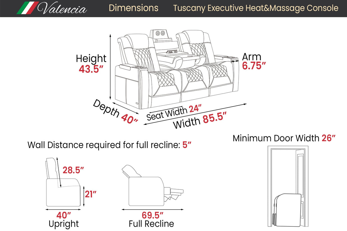 Tuscany Executive Console Heat & Massage 2025