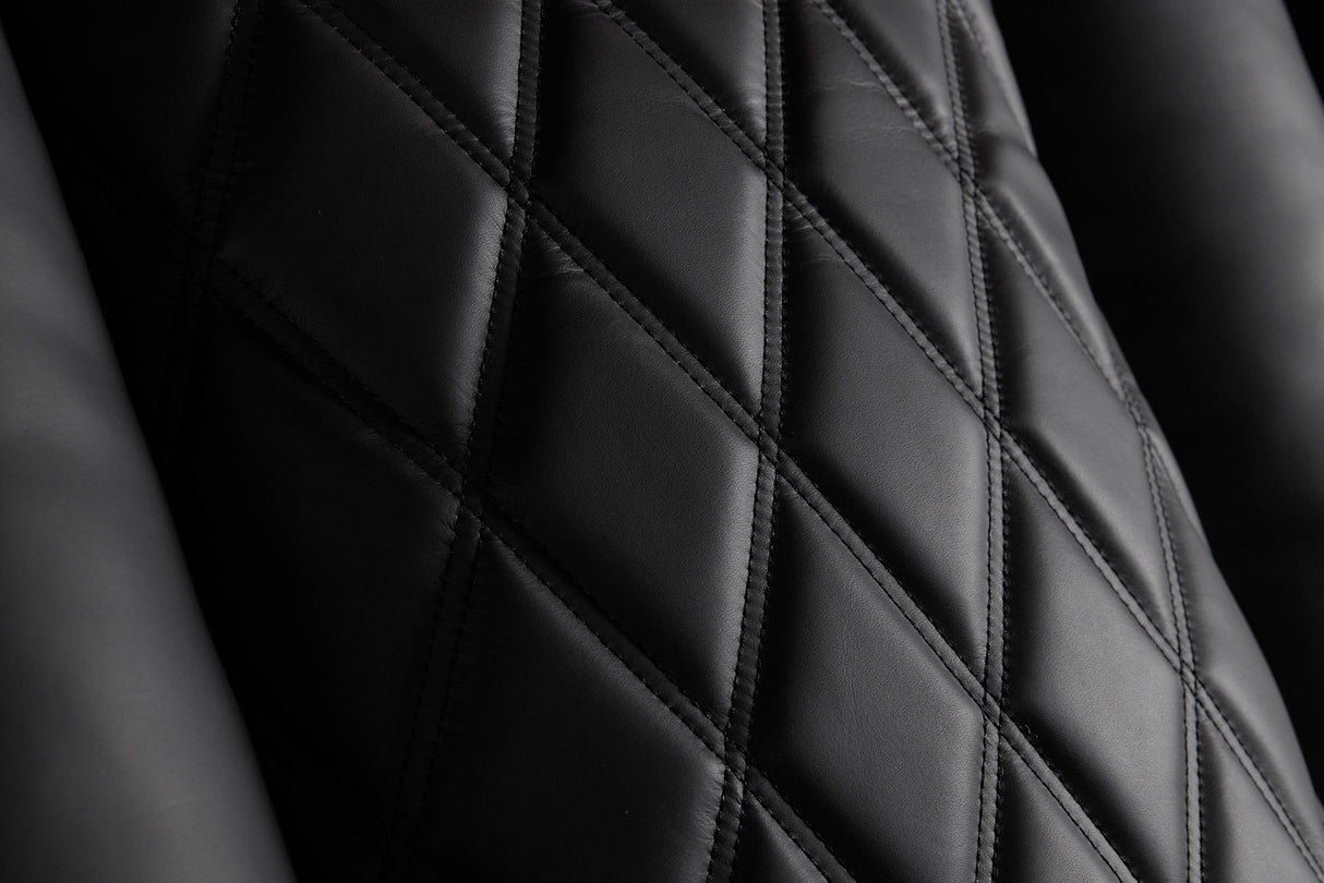 Valencia 2025 New Tuscany Luxury Leather Home Theater Seating Row of 5, Onyx