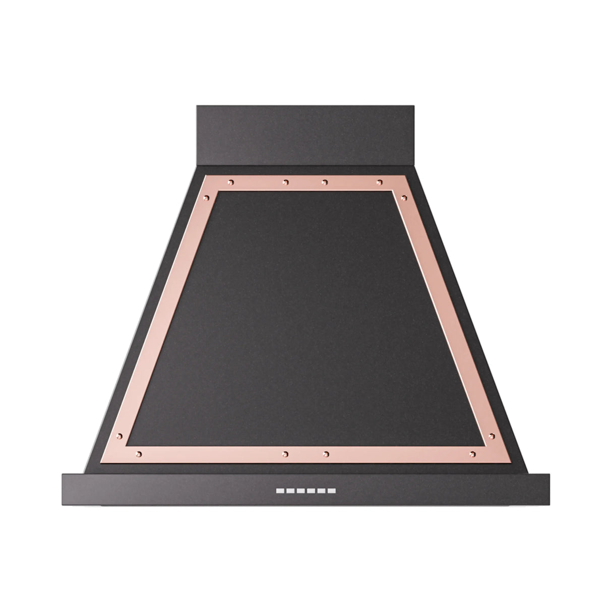 ILVE Nostalgie II 30-Inch 600 CFM Wall Mounted Range Hood in Glossy Black with Copper Trim (UANB30BKP)