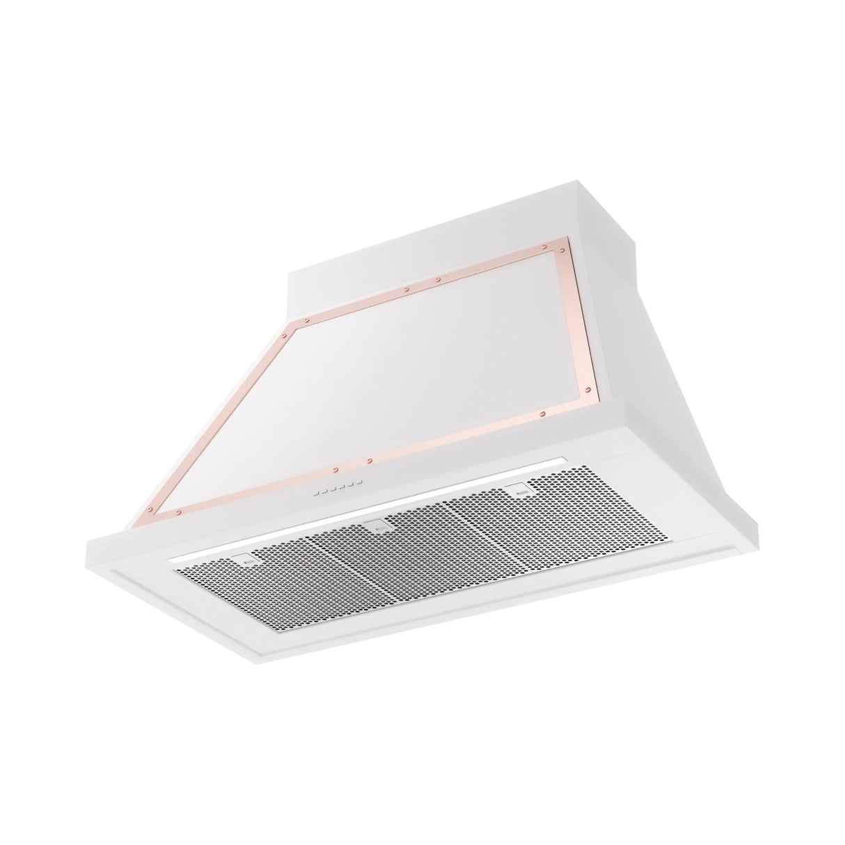 ILVE Nostalgie II 40-Inch 600 CFM Wall Mounted Range Hood in White with Copper Trim (UANB40WHP)
