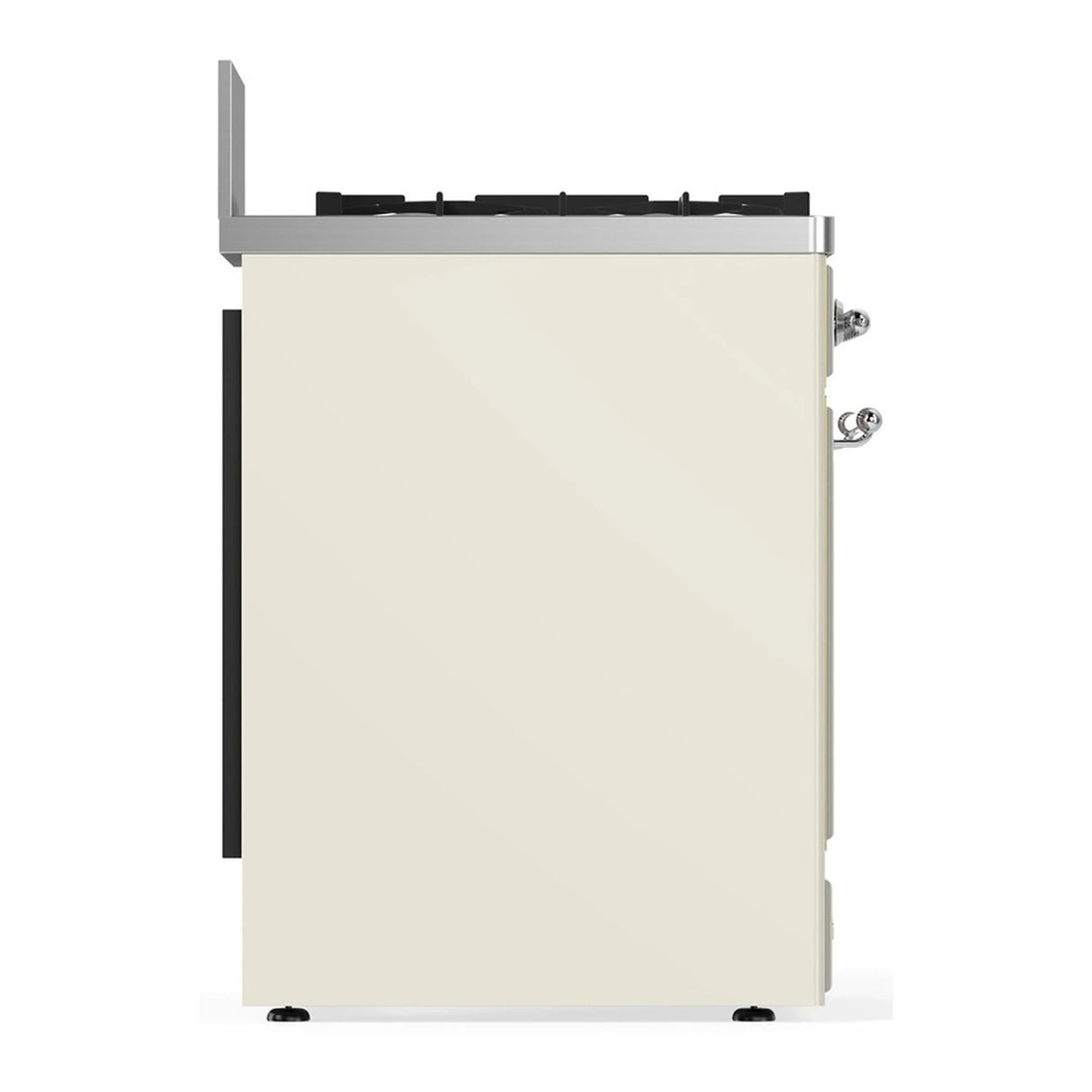 ILVE Majestic III 30-inch Dual Fuel Range with 5 Liquid Propane Burner and Triple Glass Door Electric Oven in Antique White with Chrome Trim (UM30NR3AWCLP)