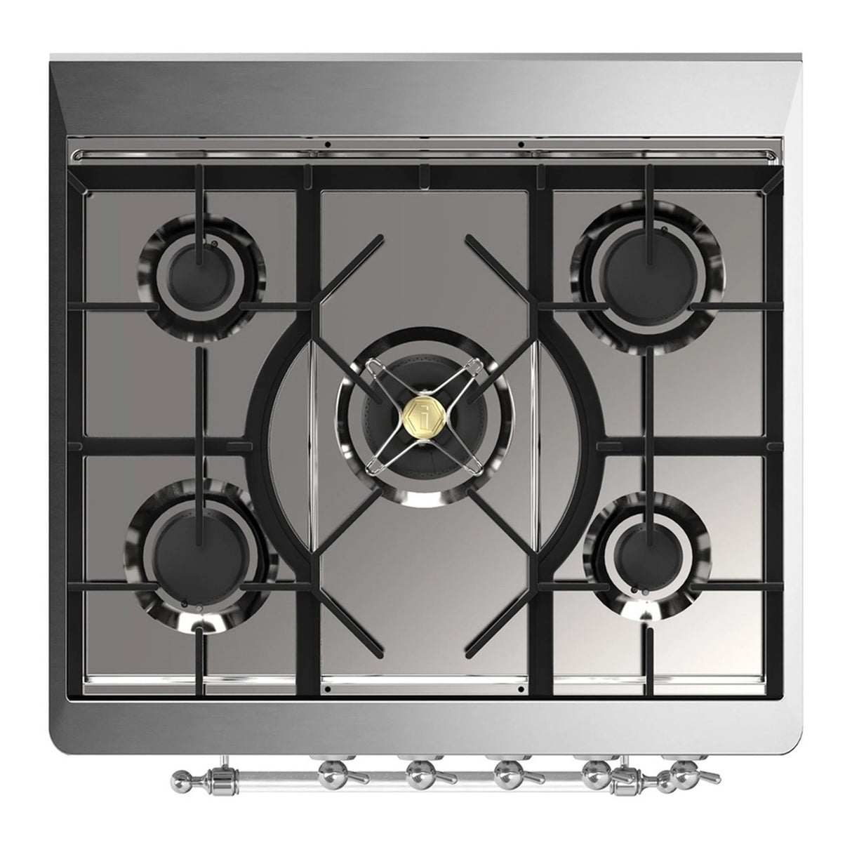 ILVE Majestic III 30-inch Dual Fuel Range with 5 Liquid Propane Burner and Triple Glass Door Electric Oven in Graphite Matte with Chrome Trim (UM30NR3MGCLP)