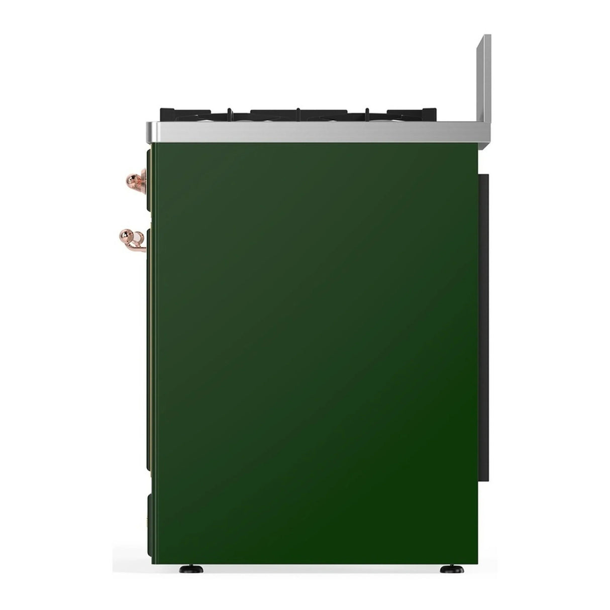 ILVE Majestic III 30-inch Dual Fuel Range with 5 Natural Gas Burner and Solid Door Electric Oven in Emerald Green with Copper Trim (UM30QNR3EGP)