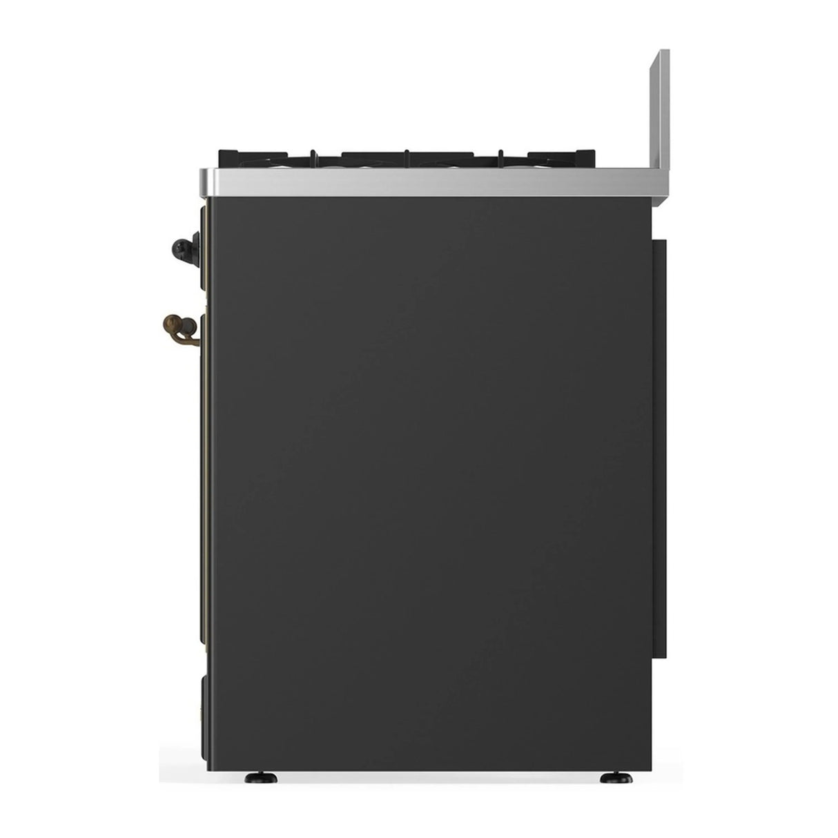 ILVE Majestic III 30-inch Dual Fuel Range with 5 Liquid Propane Burner and Solid Door Electric Oven in Graphite Matte with Burnished Trim (UM30QNR3MGBLP)