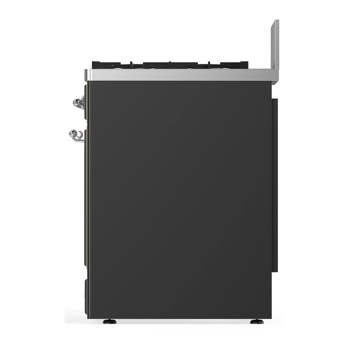 ILVE Majestic III 30-inch Dual Fuel Range with 5 Liquid Propane Burner and Solid Door Electric Oven in Graphite Matte with Chrome Trim (UM30QNR3MGCLP)