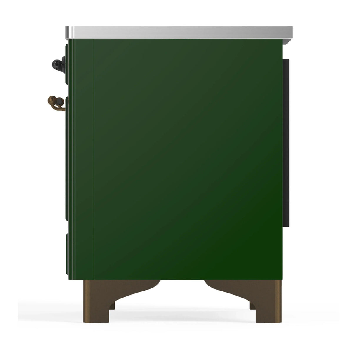 ILVE Majestic III 40-Inch Induction Range with 6 Induction Elements and Triple Glass Door Electric Oven in Emerald Green with Burnished Trim (UMDIB40NR3EGB)
