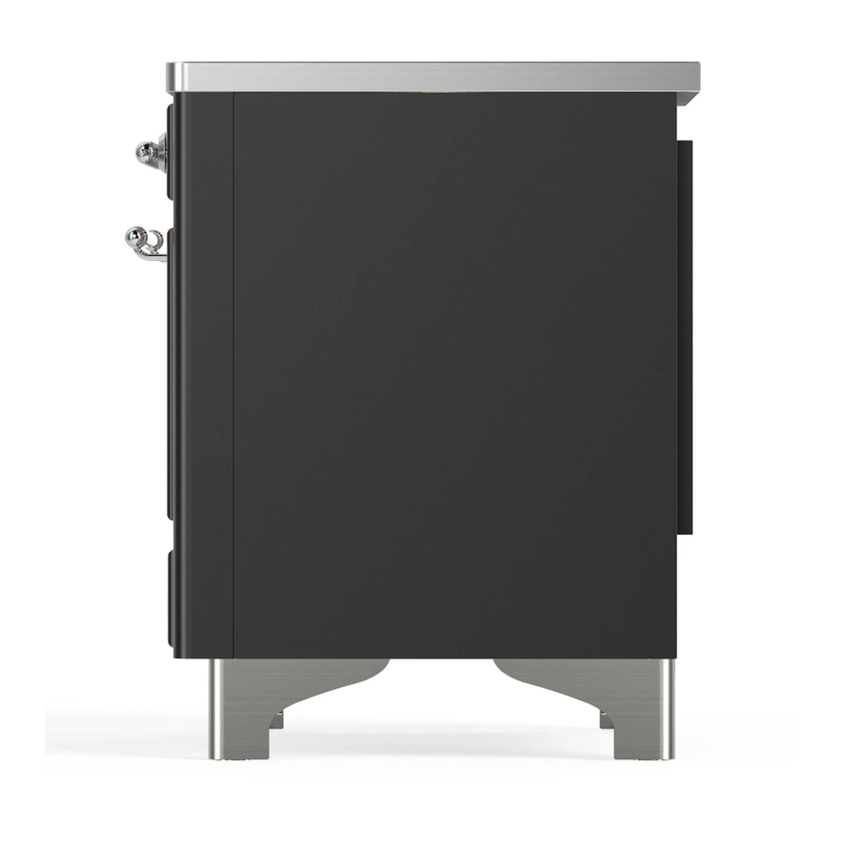 ILVE Majestic III 40-Inch Induction Range with 6 Induction Elements and Triple Glass Door Electric Oven in Matte Graphite with Chrome Trim (UMDIB40NR3MGC)