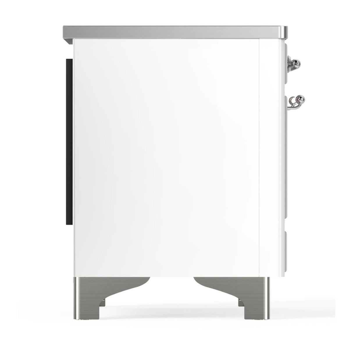 ILVE Majestic III 40-Inch Induction Range with 6 Induction Elements and Triple Glass Door Electric Oven in White with Chrome Trim (UMDIB40NR3WHC)