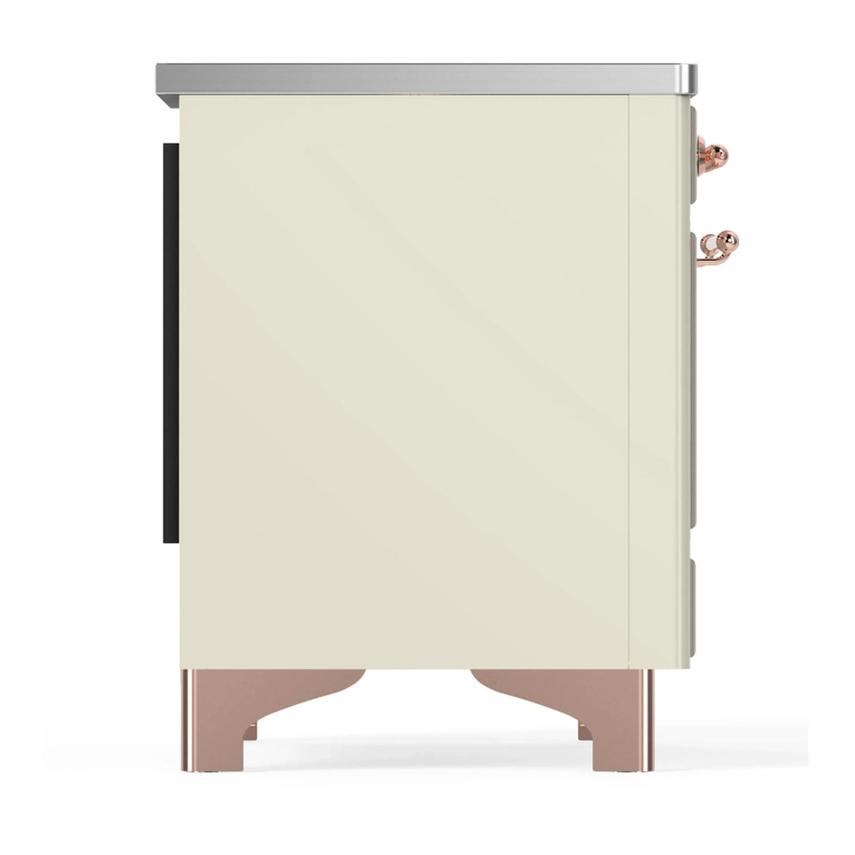 ILVE Majestic III 40-Inch Induction Range with 6 Induction Elements and Solid Door Electric Oven in Antique White with Copper Trim (UMDIB40QNR3AWP)