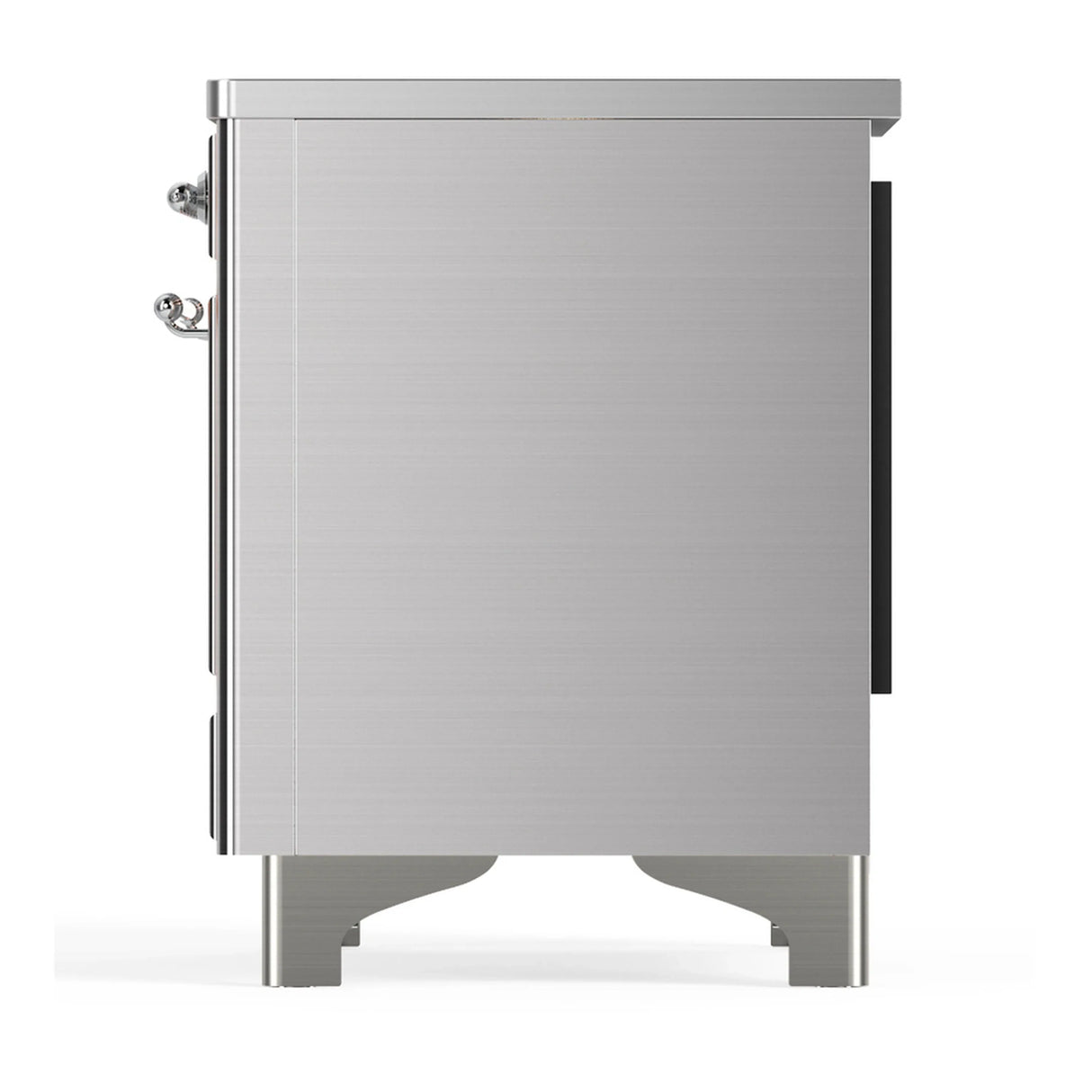 ILVE Majestic III 40-Inch Induction Range with 6 Induction Elements and Solid Door Electric Oven in Stainless Steel with Chrome Trim (UMDIB40QNR3SSC)