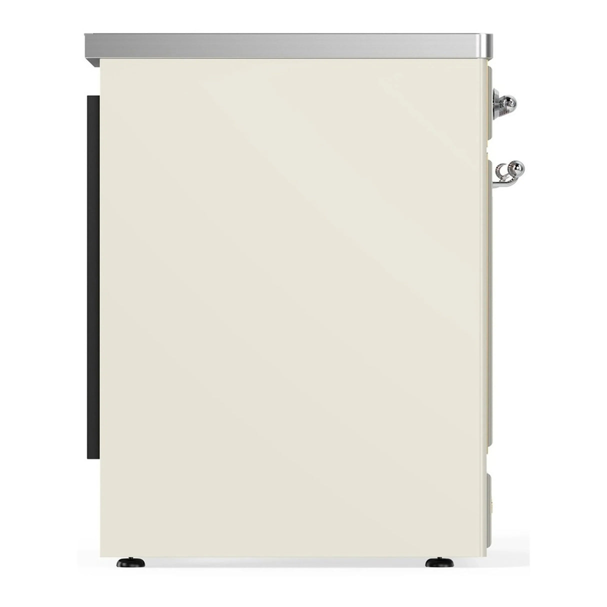 ILVE Majestic III 30-Inch Induction Range with 4 Induction Elements and Triple Glass Door Electric Oven in Antique White with Chrome Trim (UMIB30NR3AWC)