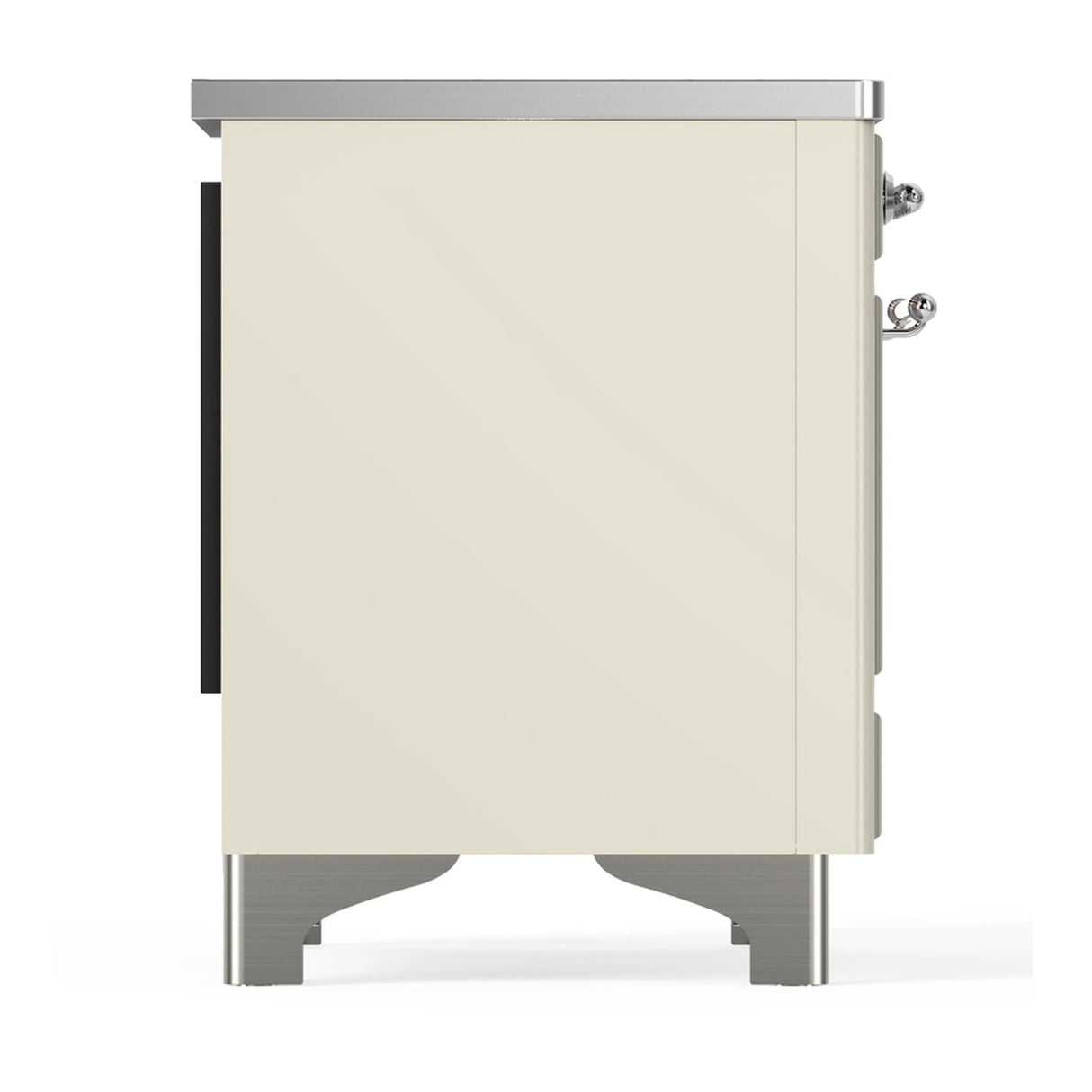 ILVE Majestic III 36-Inch Induction Range with 6 Induction Elements and Triple Glass Door Electric Oven in Antique White with Chrome Trim (UMIB36NR3AWC)