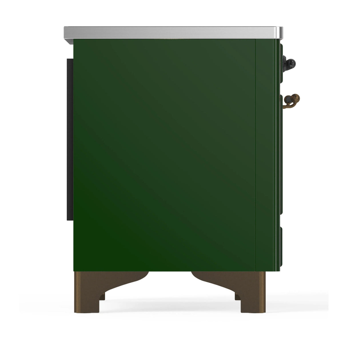 ILVE Majestic III 36-Inch Induction Range with 6 Induction Elements and Triple Glass Door Electric Oven in Emerald Green with Burnished Trim (UMIB36NR3EGB)