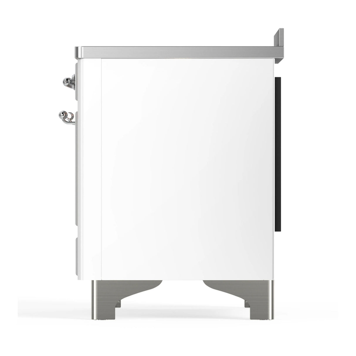 ILVE Majestic III 48-Inch Induction Range with 6 Induction Elements and Triple Glass Door Electric Oven in White with Chrome Trim (UMIB48NR3WHC)