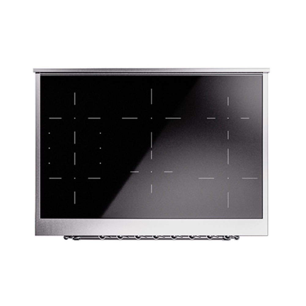 ILVE Nostalgie II Noblesse 36-Inch Induction Range with Solid Door in Emerald Green with Chrome Trim (UNI366QNMPEGC)