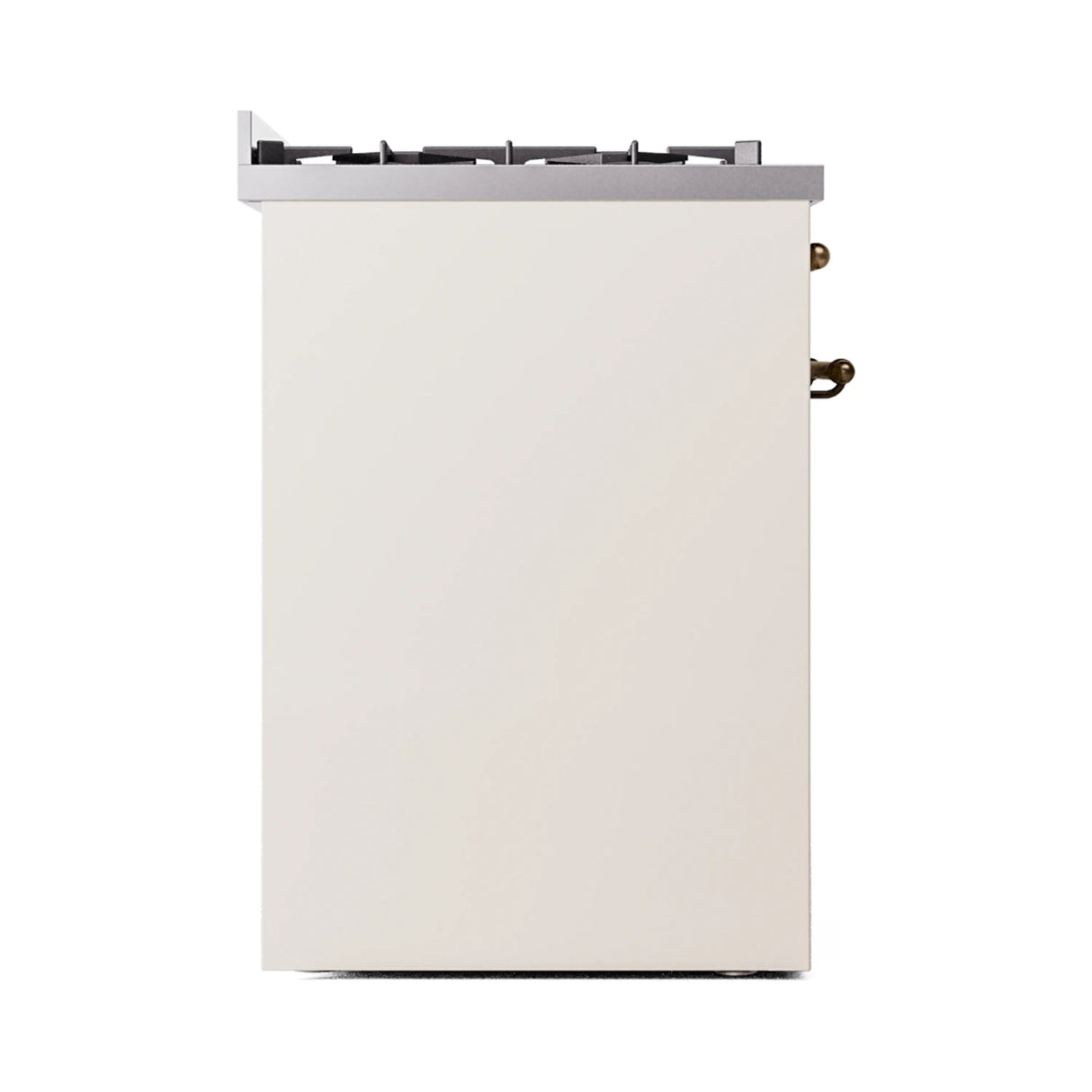 ILVE Nostalgie II 30-Inch Dual Fuel Freestanding Range in Antique White with Bronze Trim (UP30NMPAWBLP)