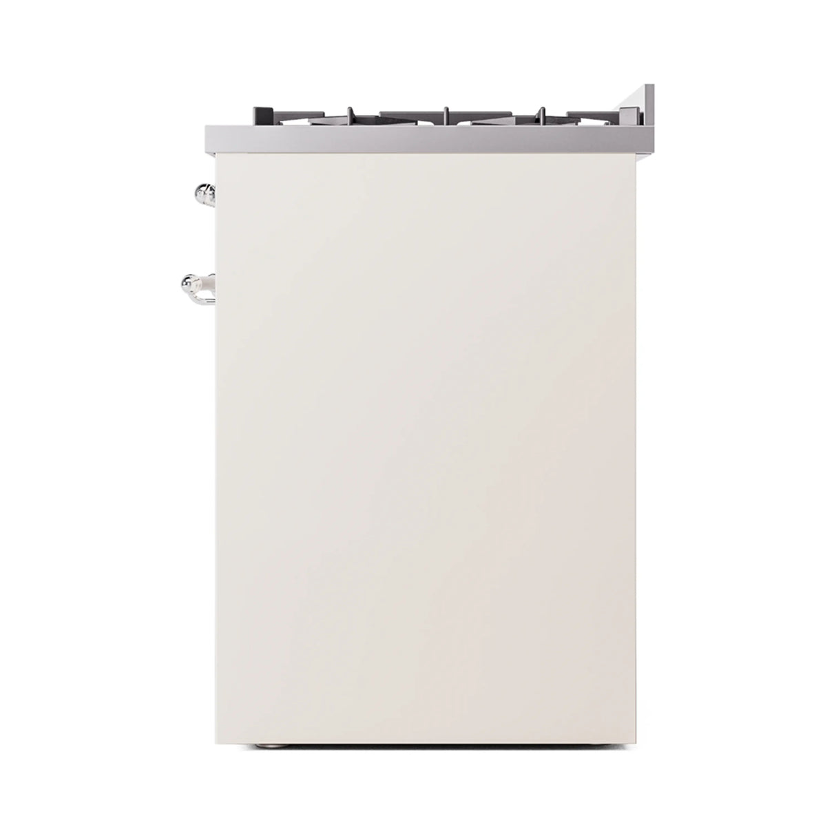 ILVE Nostalgie II 30-Inch Freestanding Propane Gas Dual Fuel Range in Antique White with Chrome Trim (UP30NMPAWCLP)