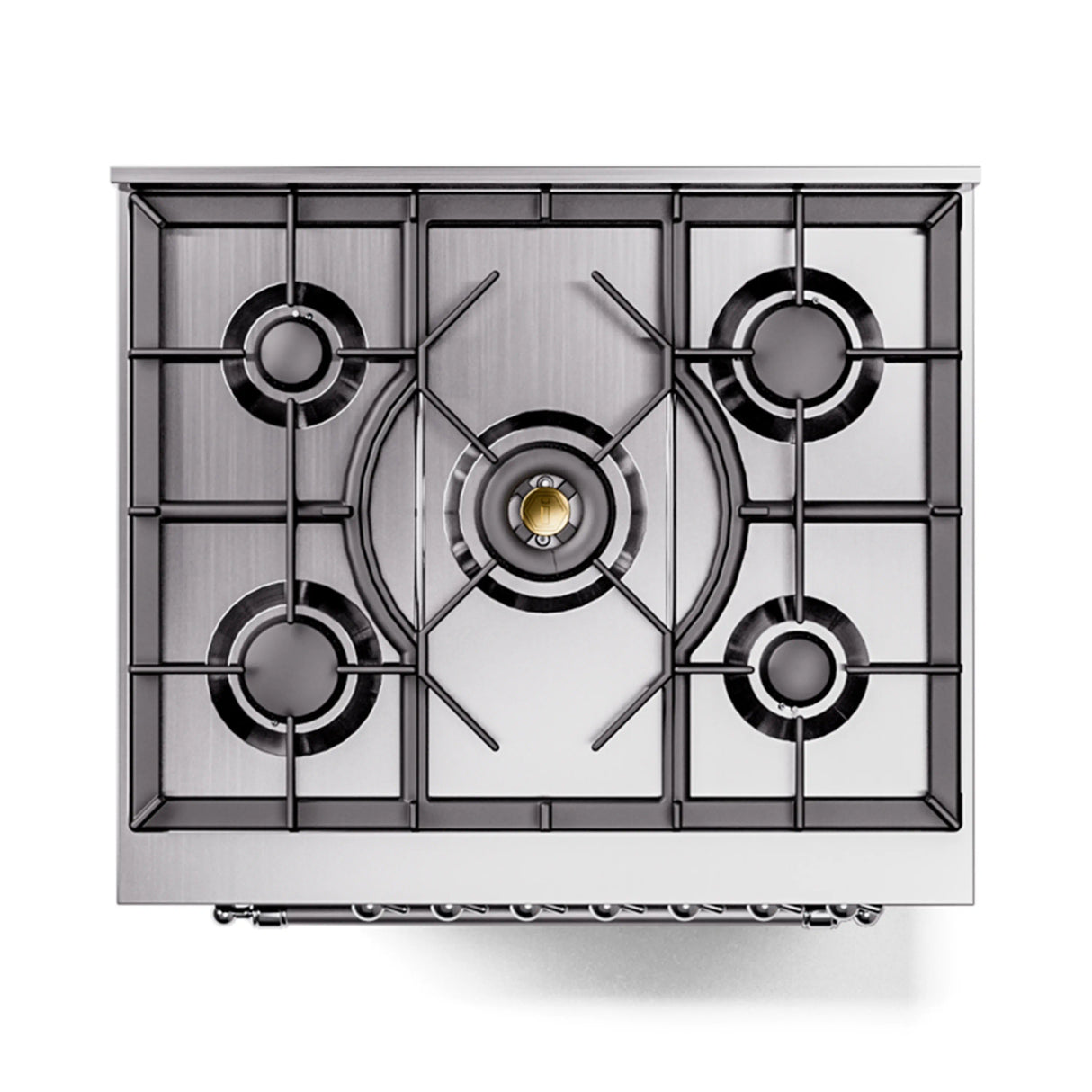 ILVE Nostalgie II 30-Inch Freestanding Natural Gas Dual Fuel Range in Glossy Black with Chrome Trim (UP30NMPBKC)
