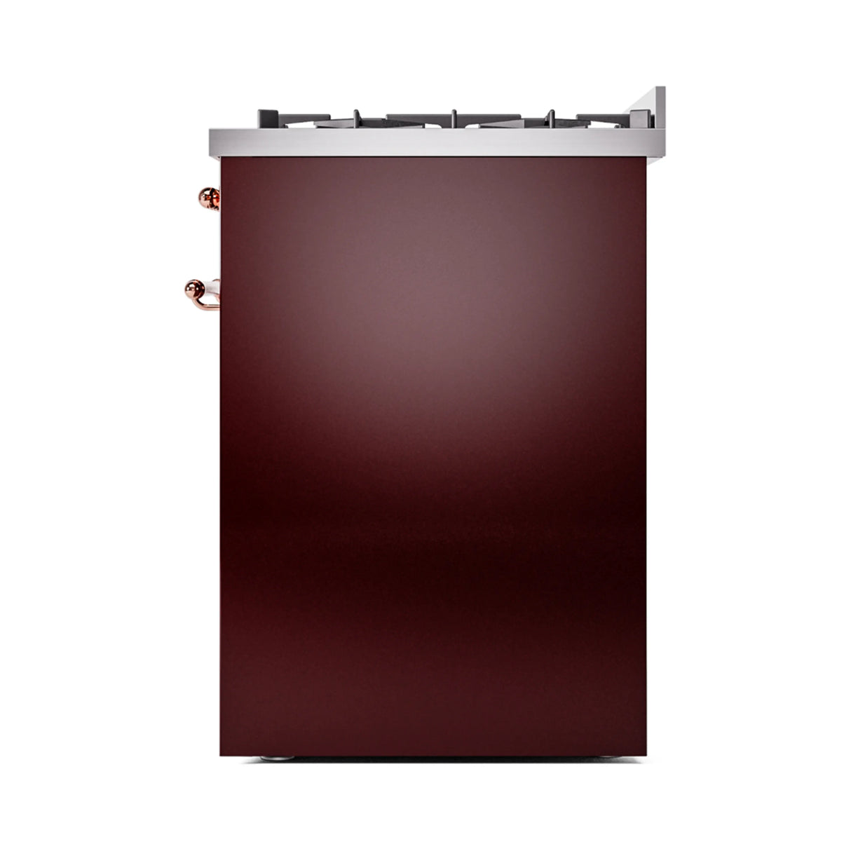 ILVE Nostalgie II 30-Inch Dual Fuel Freestanding Range in Burgundy with Copper Trim (UP30NMPBUPLP)