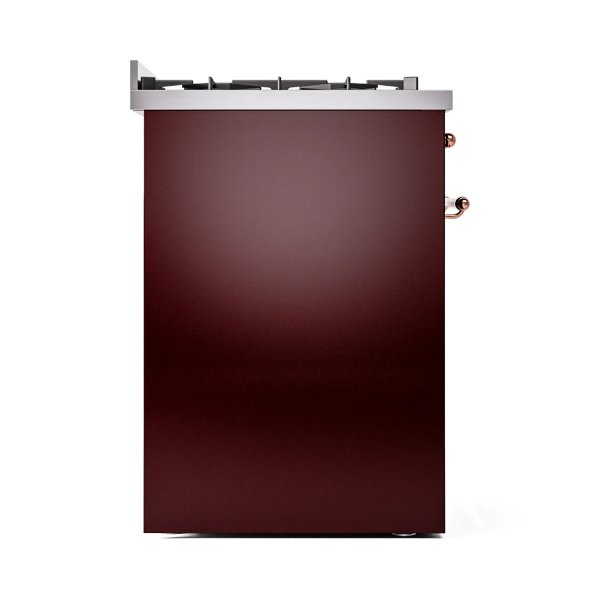 ILVE Nostalgie II 30-Inch Dual Fuel Freestanding Range in Burgundy with Copper Trim (UP30NMPBUPLP)
