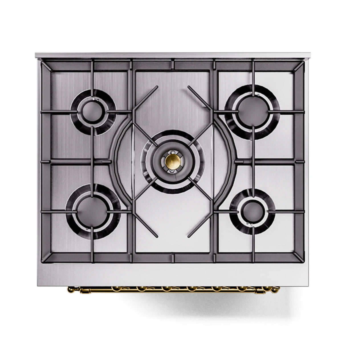 ILVE Nostalgie II 30-Inch Dual Fuel Freestanding Range in Emerald Green with Brass Trim (UP30NMPEGGLP)