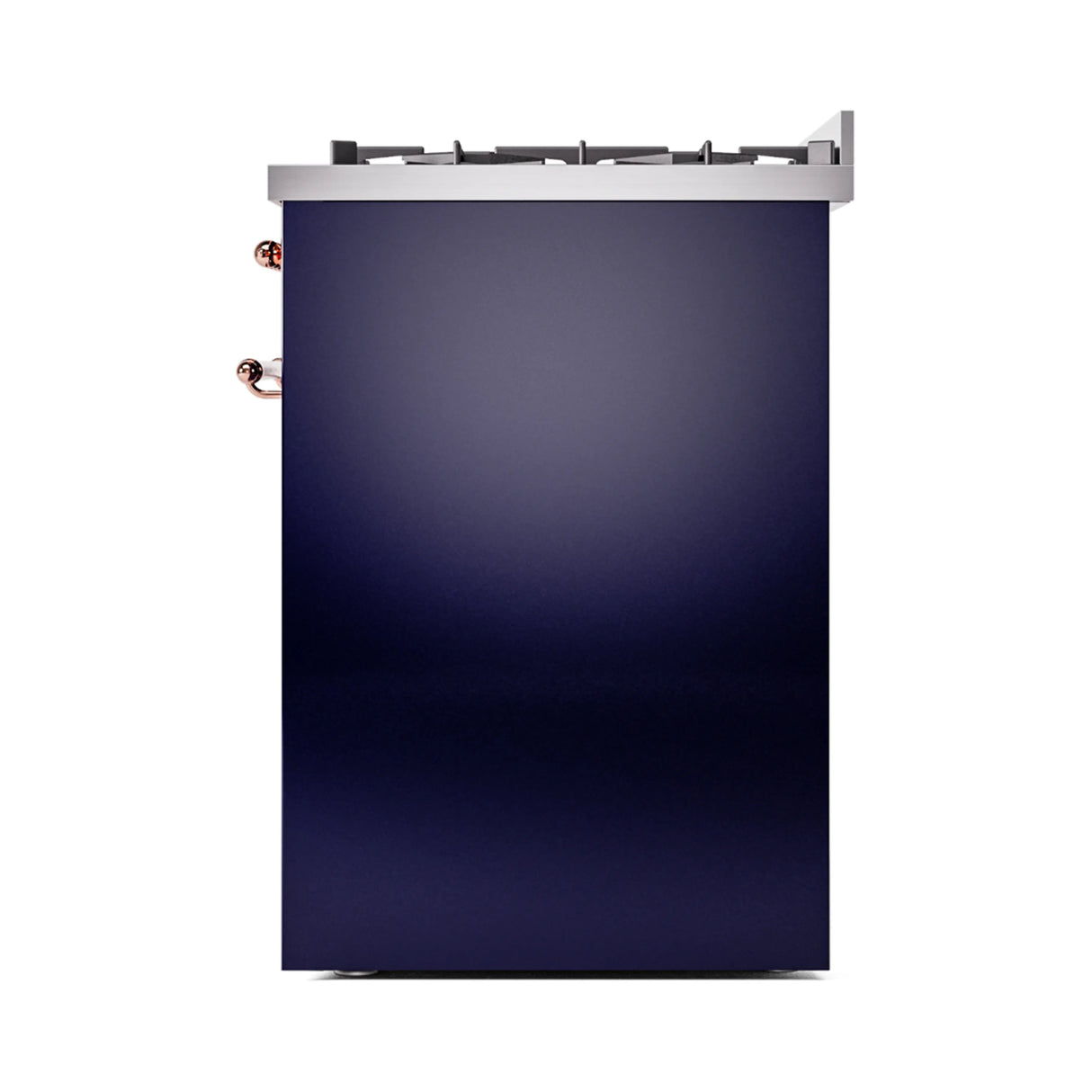 ILVE Nostalgie II 30-Inch Dual Fuel Freestanding Range in Midnight Blue with Copper Trim (UP30NMPMBPLP)