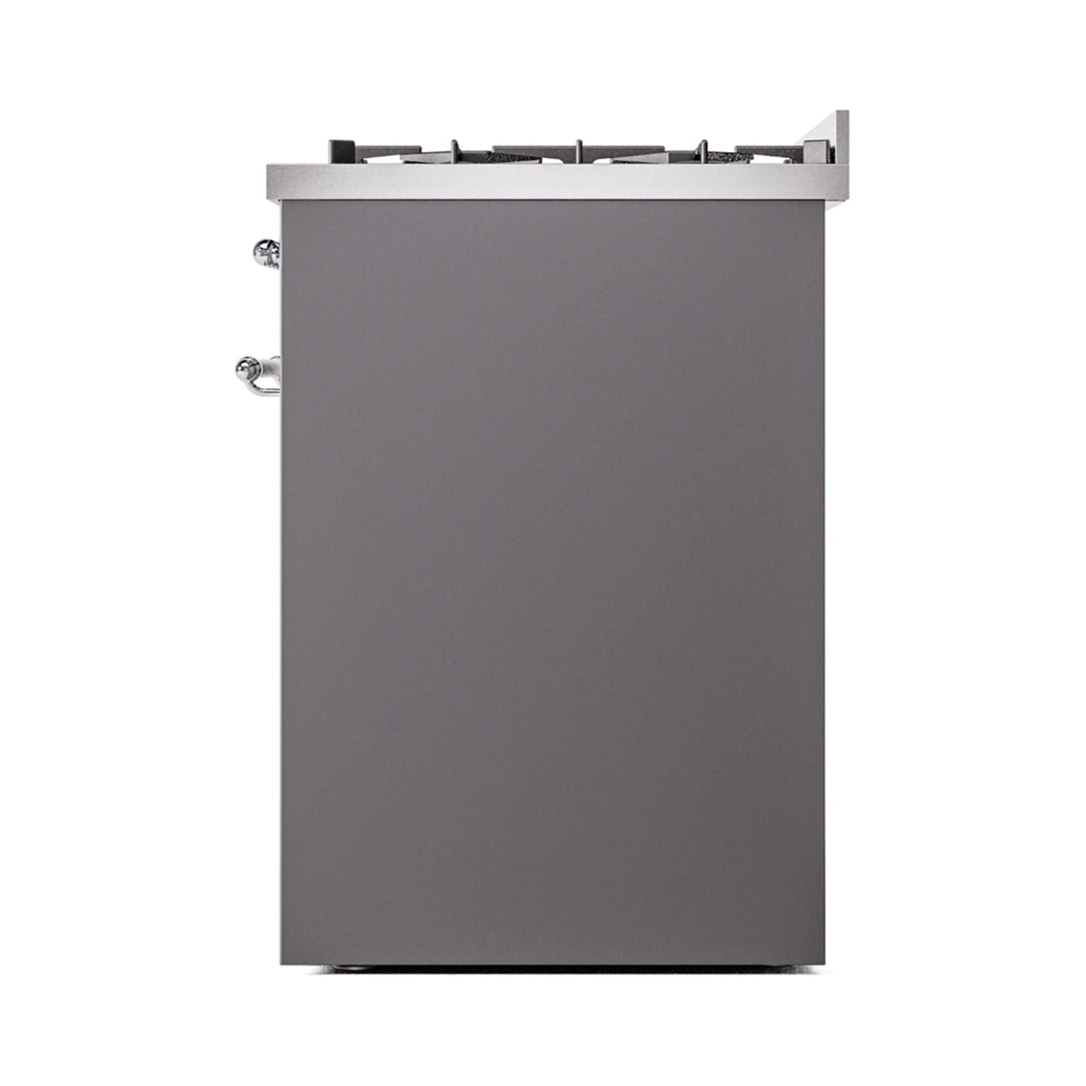 ILVE Nostalgie II 30-Inch Dual Fuel Freestanding Range in Matte Graphite with Chrome Trim (UP30NMPMGCLP)