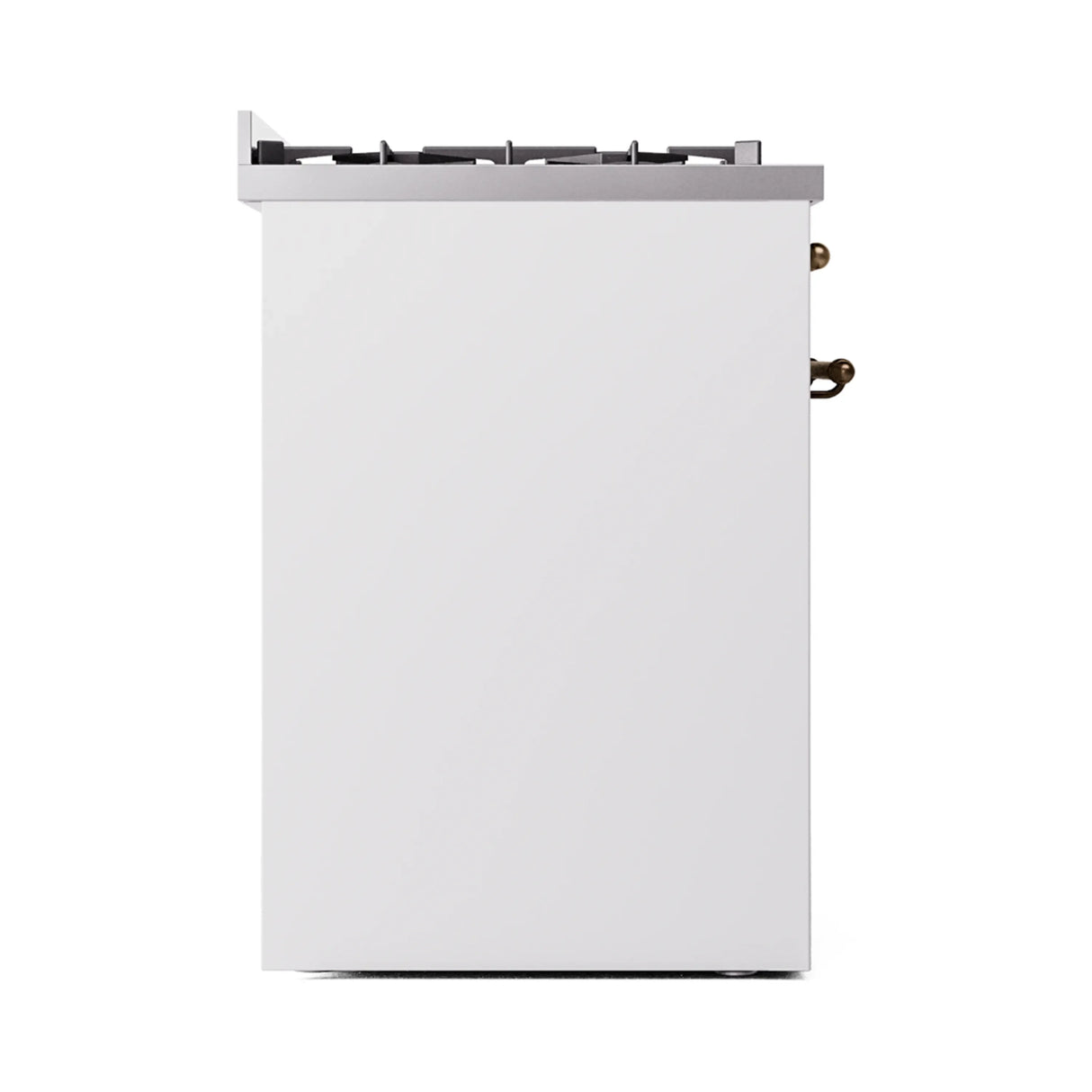 ILVE Nostalgie II 30-Inch Dual Fuel Freestanding Range in White with Bronze Trim (UP30NMPWHBLP)