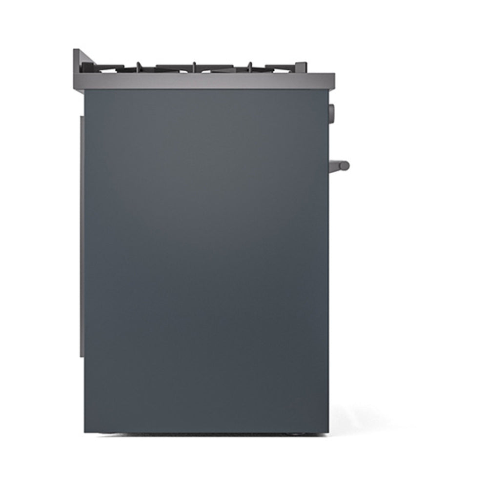 ILVE Professional Plus II 30-Inch Propane Gas Dual Fuel Range with Solid Door in Blue Grey (UP30QMPBGLP)