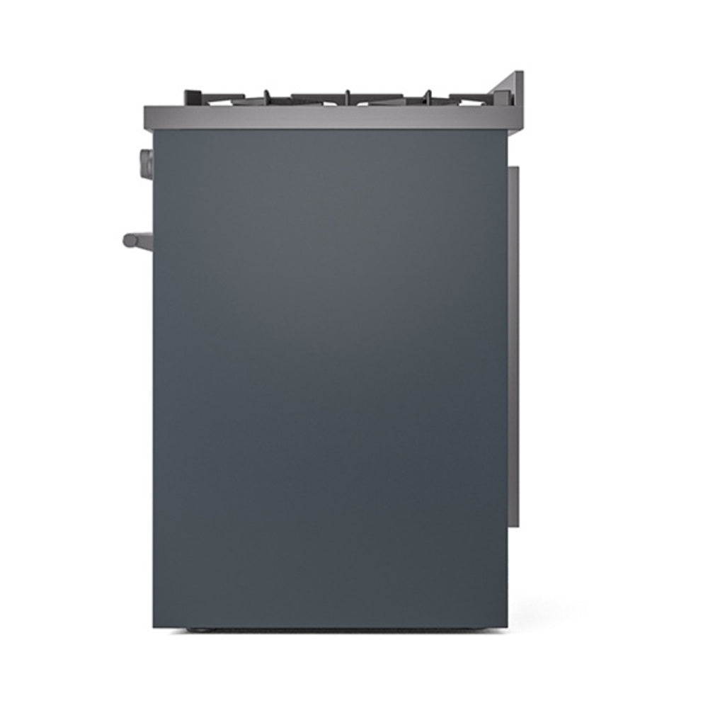 ILVE Professional Plus II 30-Inch Propane Gas Dual Fuel Range with Solid Door in Blue Grey (UP30QMPBGLP)