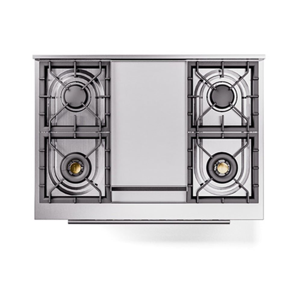 ILVE 36-Inch Professional Plus II Natural Gas Dual Fuel Range with 6 Burners and Solid Door Oven in RAL (UP36FQMPRA)