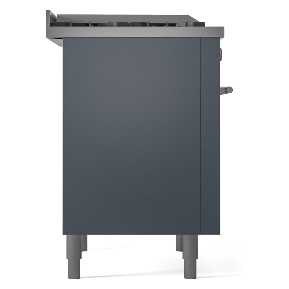 ILVE 36-Inch Professional Plus II Freestanding Natural Gas Dual Fuel Range with 6 Sealed Burner in Blue Grey (UP36FWMPBG)