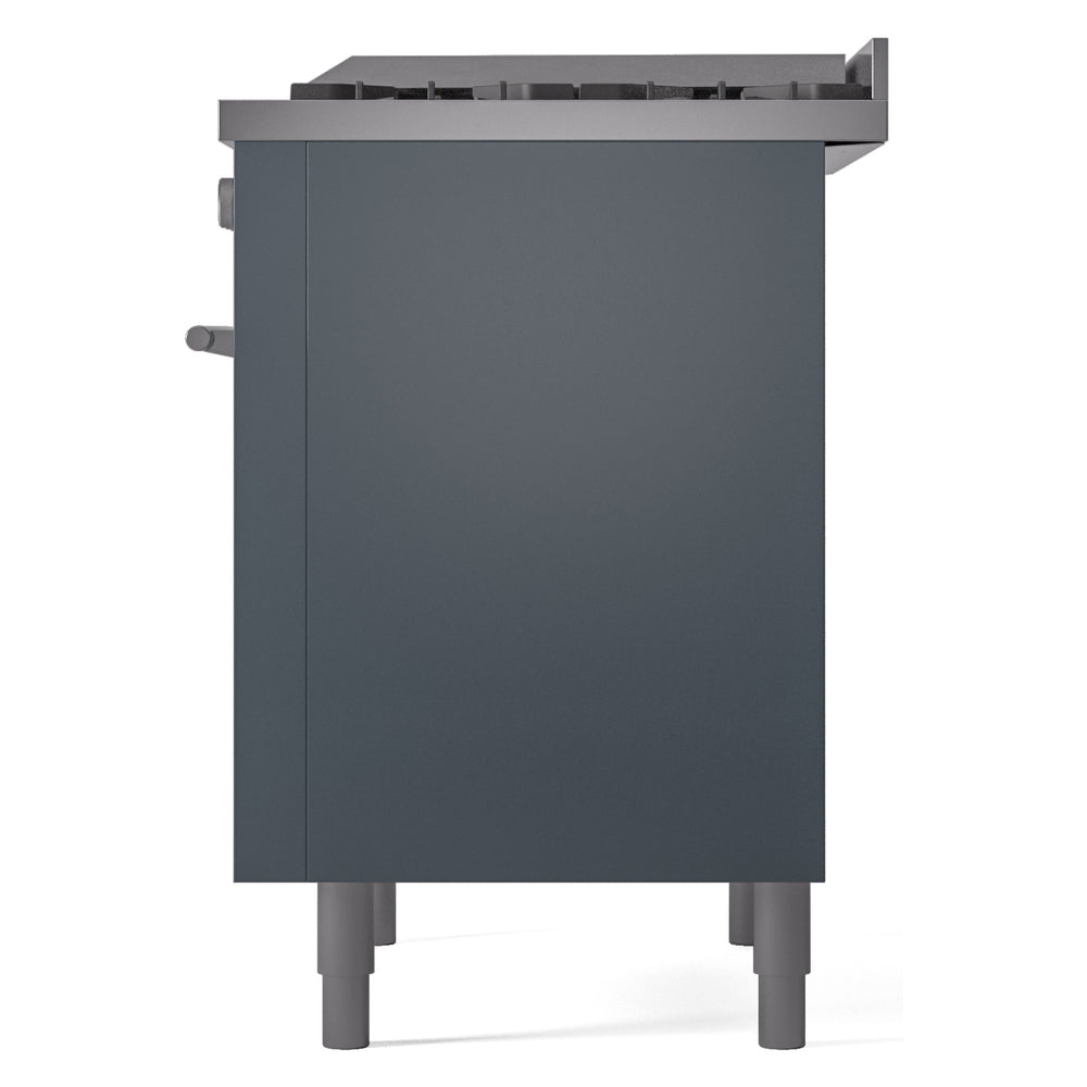 ILVE 36-Inch Professional Plus II Freestanding Natural Gas Dual Fuel Range with 6 Sealed Burner in Blue Grey (UP36FWMPBG)