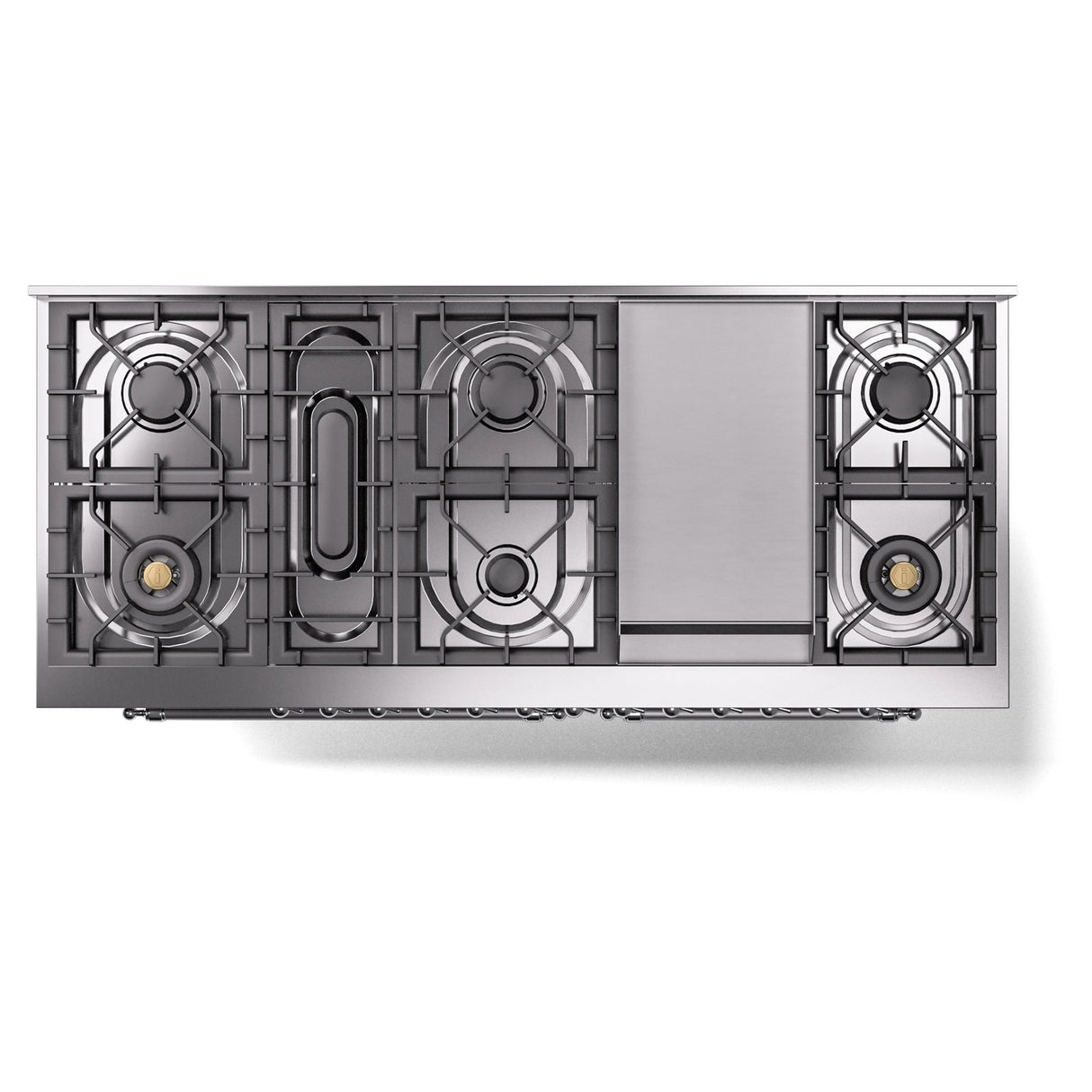 ILVE 60-Inch Nostalgie II Propane Gas Dual Fuel Range with 9 Burners, Griddle and Triple Glass Door Oven in Custom RAL with Chrome Trim (UP60FNMPRACLP)