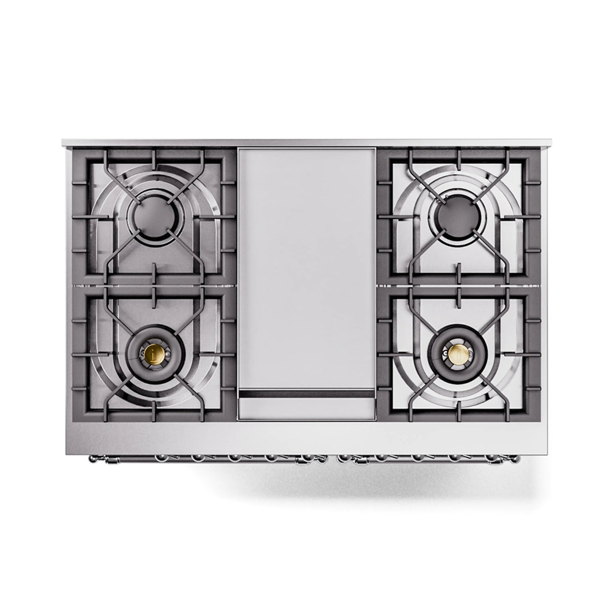 ILVE 40-Inch Nostalgie II Noblesse Natural Gas Dual Fuel Range with Triple Glass Door Oven in Midnight Blue with Chrome Trim (UND40FNMPMBC)