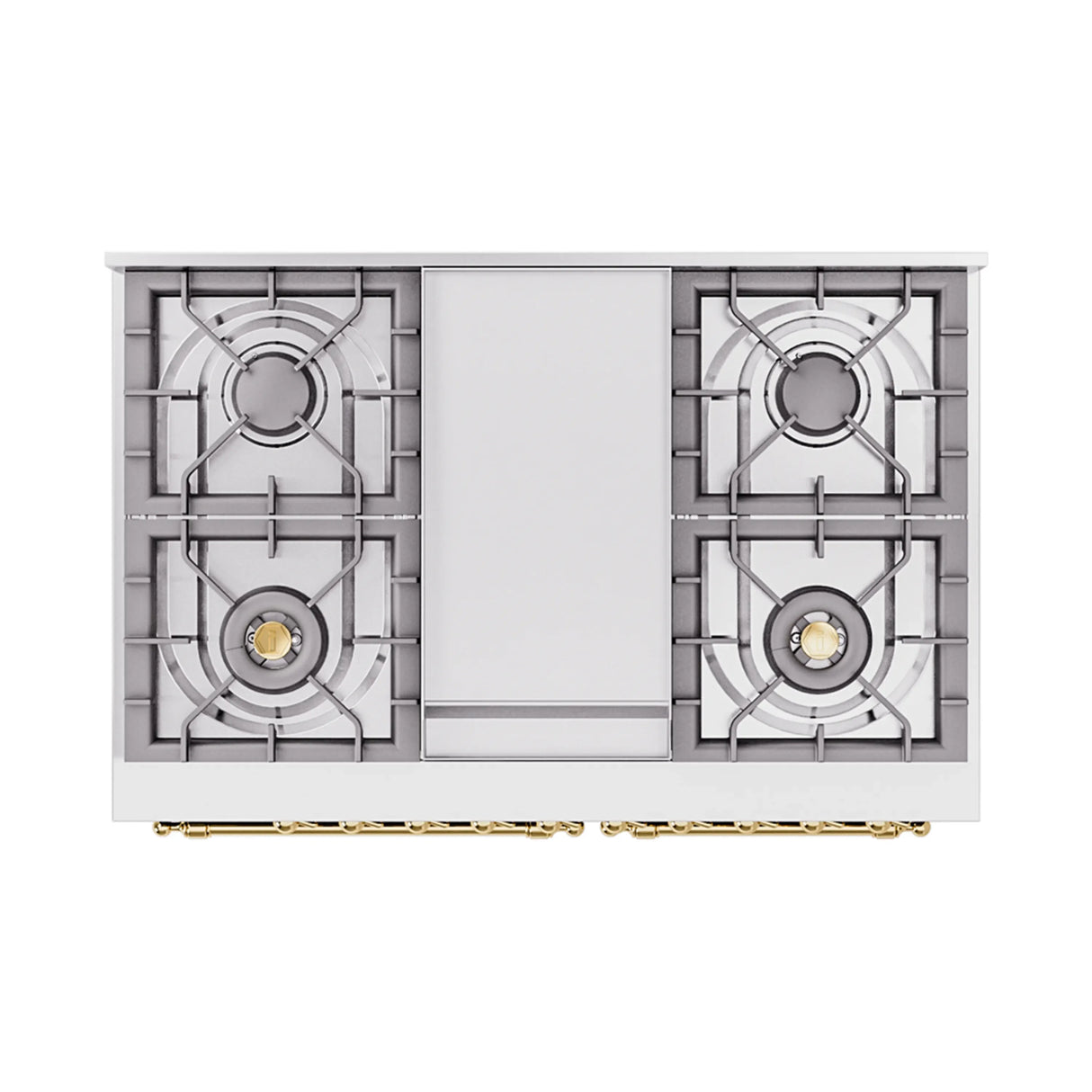 ILVE 40-Inch Nostalgie II Noblesse Propane Gas Dual Fuel Range with Triple Glass Door Oven in Midnight Blue with Brass Trim (UND40FNMPMBGLP)