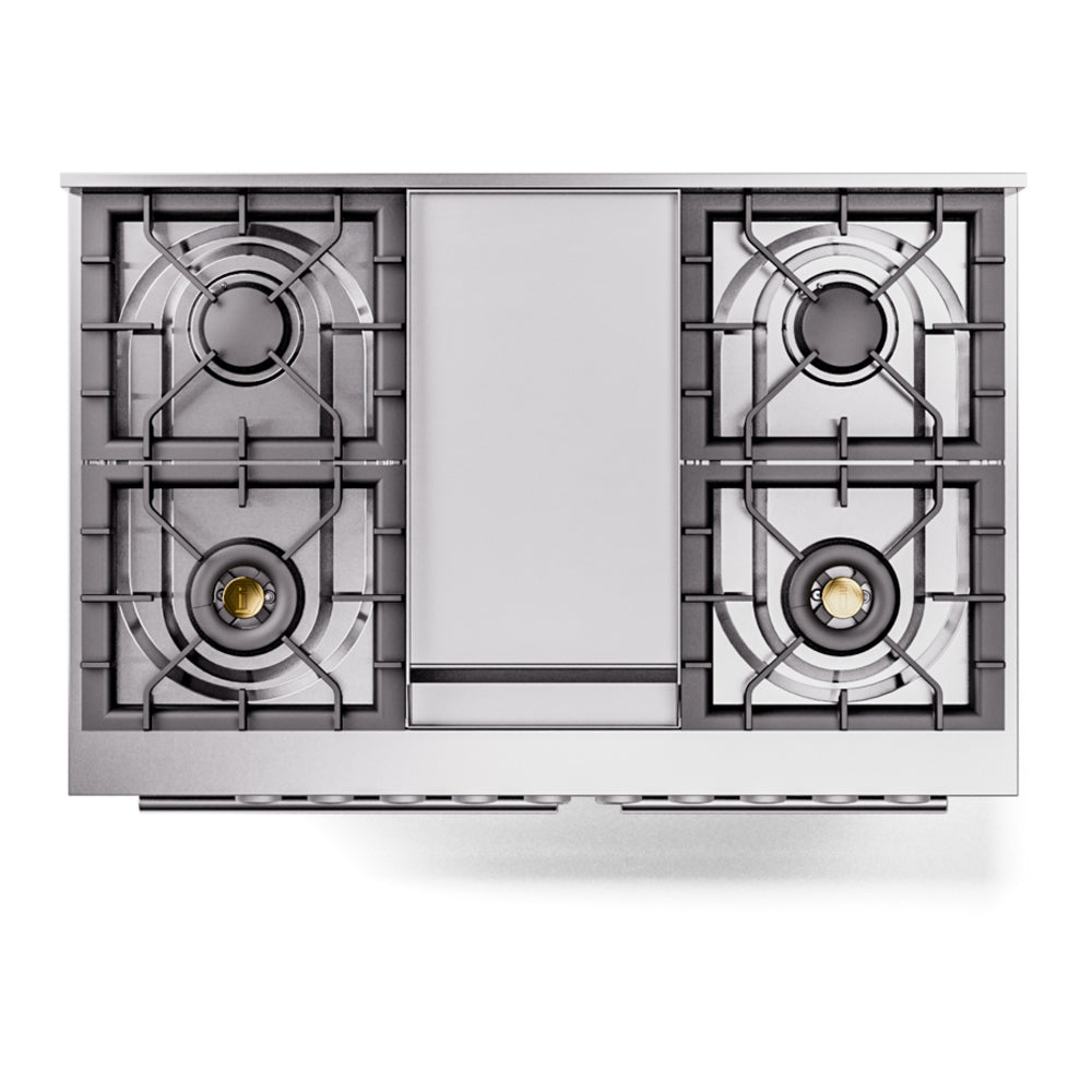 ILVE Professional Plus II 40-Inch Freestanding Natural Gas Dual Fuel Range with 6 Sealed Burner in Custom RAL (UPD40FWMPRA)