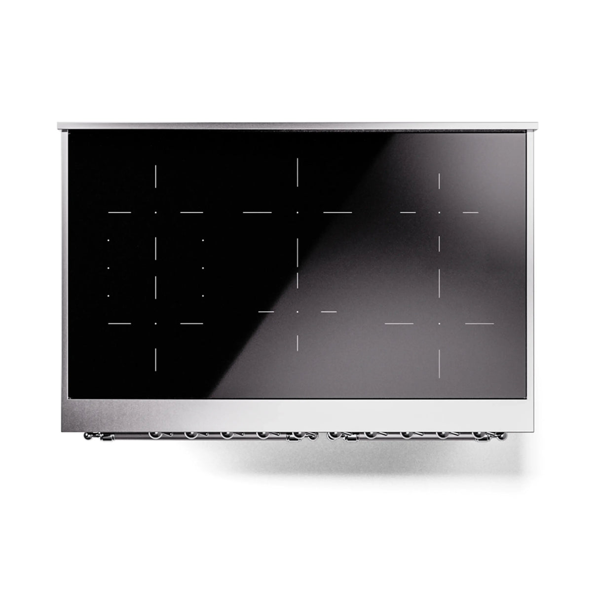 ILVE 40-Inch Nostalgie II Noblesse Induction Range with Triple Glass Door in Emerald Green with Chrome Trim (UNDI406NMPEGC)